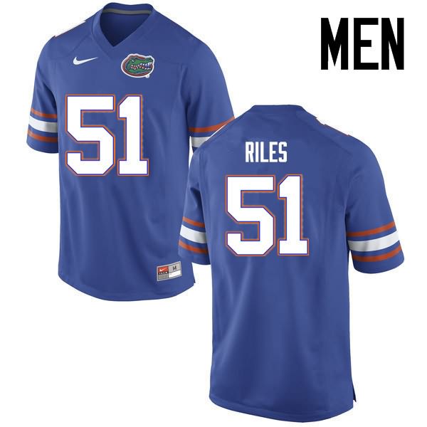 Men's NCAA Florida Gators Antonio Riles #51 Stitched Authentic Nike Blue College Football Jersey RWX4565RW